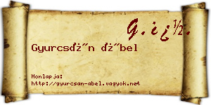 Gyurcsán Ábel névjegykártya