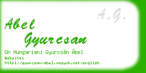 abel gyurcsan business card